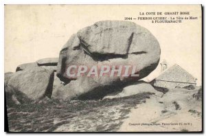 Old Postcard The Rose Granite Coast Perros Guirec La Tete Mort Ploumanach