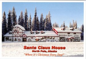 2~4X6 Postcards NORTH POLE, AK Alaska  POST OFFICE & SANTA CLAUS HOUSE Roadside