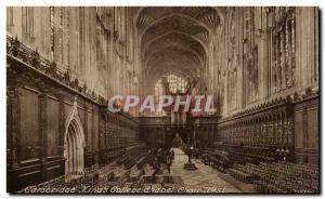 Great Britain Old Postcard Cambridge King & # 39s West College Choir