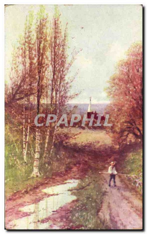 Old Postcard Fantasy Landscape