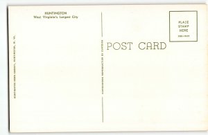 HUNTINGTON, WV Large Letter 1962 Chrome Postcard - Curt Teich 2Dk-1637