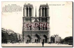 Paris - 4 - Notre Dame - Old Postcard