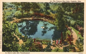 Vintage Postcard The Famous Blue Hole Lake Erie Vacationland Castalia Ohio E. B.