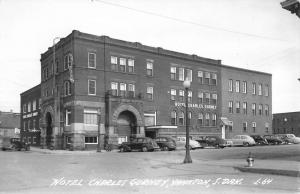 Yankton South Dakota Hotel Charles Gurney Real Photo Antique Postcard K98722