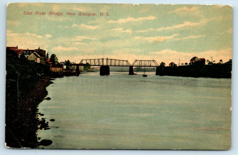 Postcard East River Bridge, New Glasgow, Nova Scotia J89