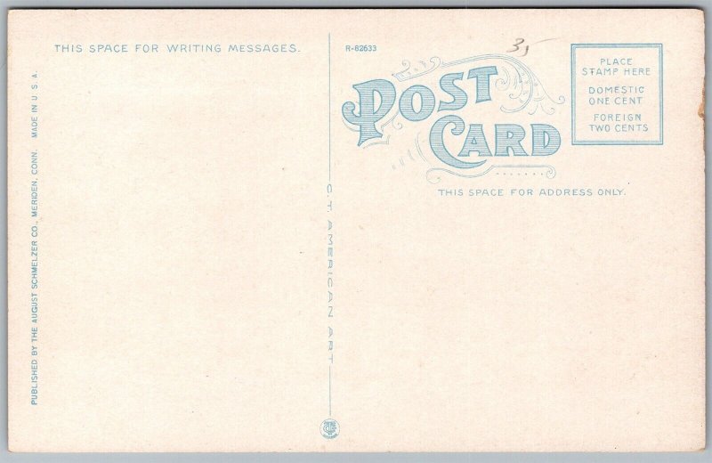 Vtg Meriden CT Evangelical Lutheran Immanuel Church Parish House 1920s Postcard