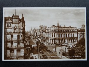 Scotland Aberdeen UNION STREET Looking West c1930s RP Postcard by Valentine