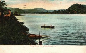 Vintage Postcard 1907 Susquehanna River Lock Haven Pennsylvania PA American News