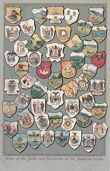 Arms Of The States &  Territories Of The American Union