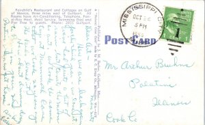 1940s Fairchild's Restaurant and Cottages U.S. Route 90 Gulfport MS Postcard
