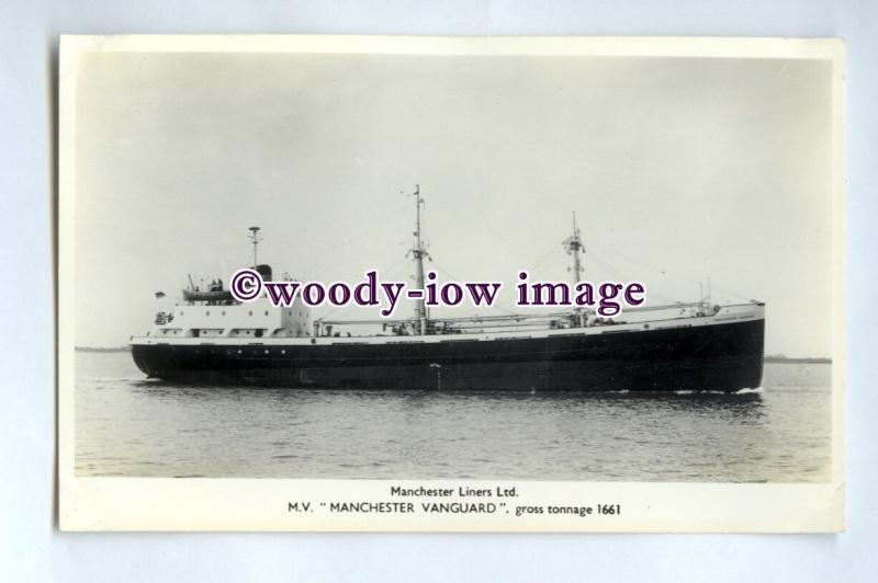 pf0143 - Manchester Liners Cargo Ship - Manchester Vanguard built 1956 -postcard