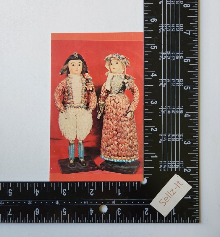 1835 Mary Merritt Doll Museum Wood Dolls Shell Clothes Douglassville PA Postcard