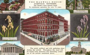 Vintage Postcard 1930's Martha Washington Hotel Building Virginia Beach VA