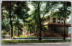 Vtg Brockport New York NY Brown Cottage Home of Mrs Mary J Holmes 1910s Postcard