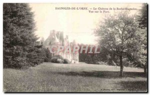 Old Postcard Bagnoles De L Orne Le Chateau de la Roche Cars View Of Park