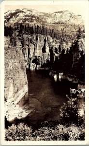 c1910 CABINET GORGE NORTH IDAHO UNDIVIDED BACK REAL PHOTO POSTCARD 17-98