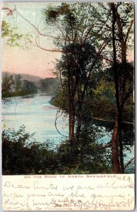 1905 On The Road To North Springfield Vermont Nature Attraction Posted Postcard