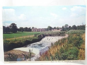 River at Apethorpe Northamptonshire Vintage Postcard 1980s Benefield WI