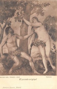 Lot 53 Prado museum spain madrid painting postcard tiziano el pecado original