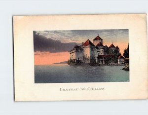 Postcard Chateau De Chillon Veytaux Switzerland