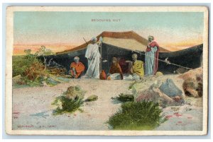 c1905 View of People in Bedouins Hut Egypt Unposted Antique Postcard