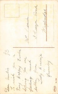 B453 Easter Greetings Humanized Chicks Orchestra Drum Violin Trumpet postcard