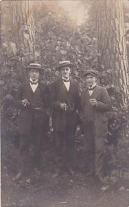 Sweden Stockholm Men Posing Smoking Cigarettes Real Photo