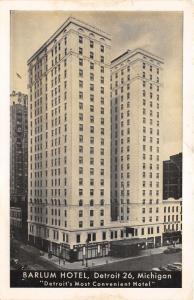 Detroit Michigan~Barlum Hotel~Cadillac Square~2 Towers~Pickup Truck @ Street~'53