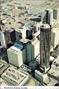 Bird's eye Atlanta featuring Peachtree Center Complex