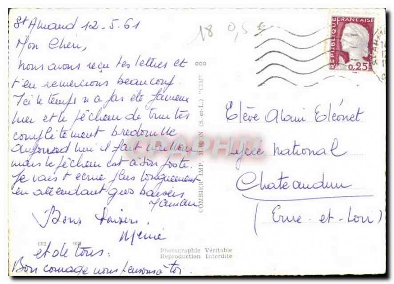 Modern Postcard St Amandois Dear