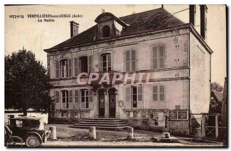 Old Postcard Verpillieres Sur Ource The Automotive Hall