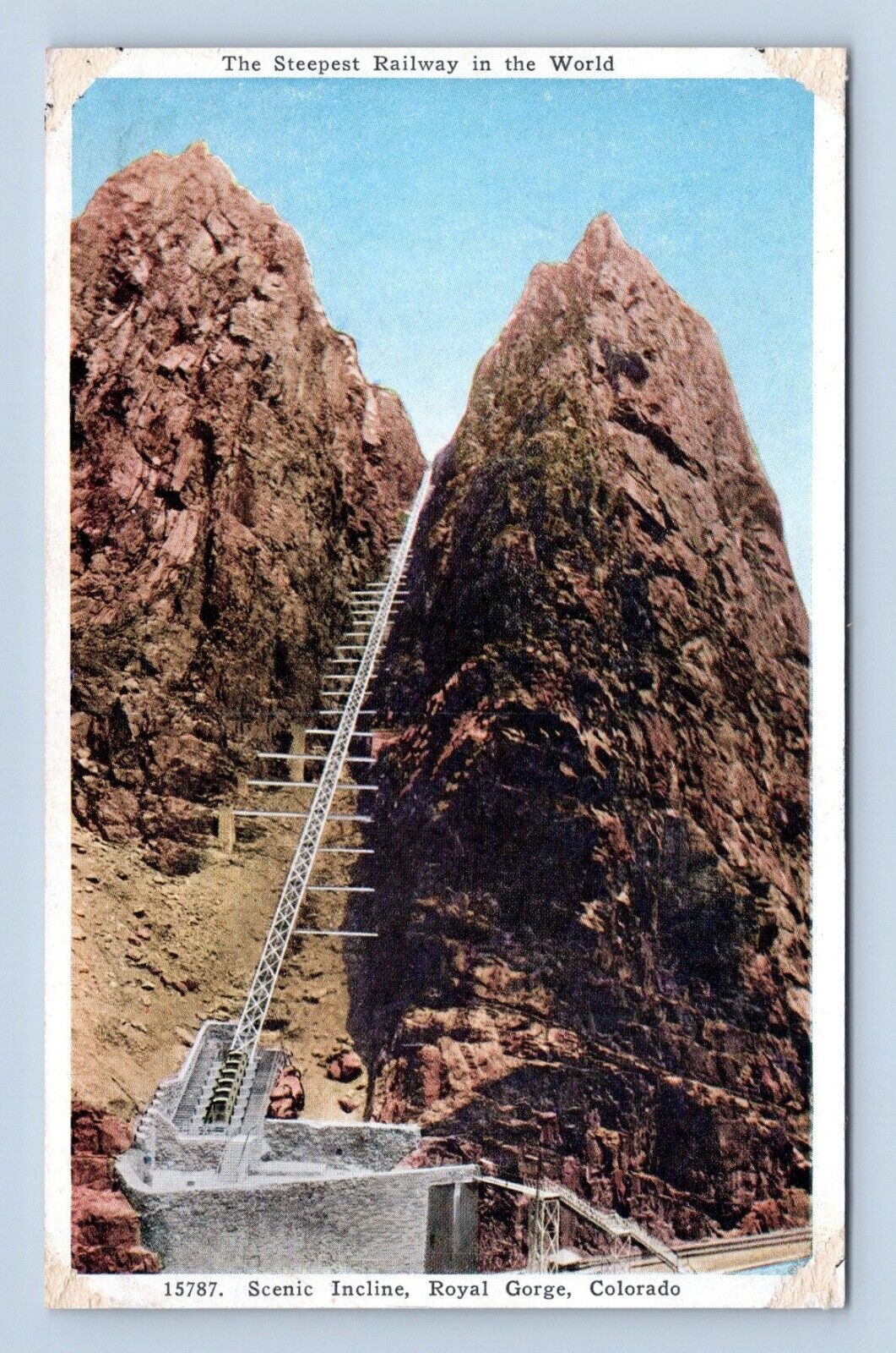 Scenic Incline Railway Royal Gorge Colorado CO UNP WB Postcard M1 ...