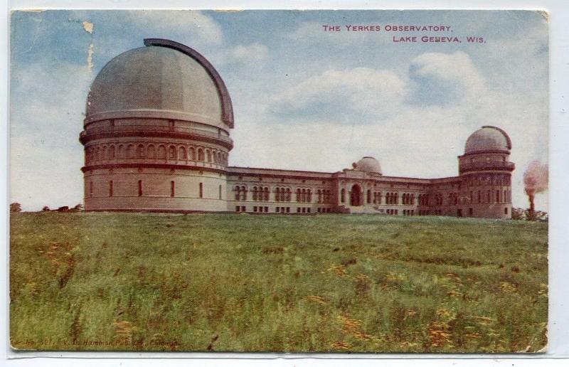 Yerkes Observatory Lake Geneva Wisconsin 1908 postcard