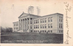 New Rochelle High School, New Rochelle, N.Y., 1907 Postcard, Used