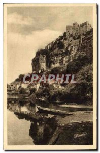 Old Postcard The Dordogne Picturesque Feodal Chateau Beynac in Sarlat
