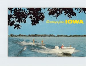 Postcard Greetings from Iowa Wall Lake Iowa USA
