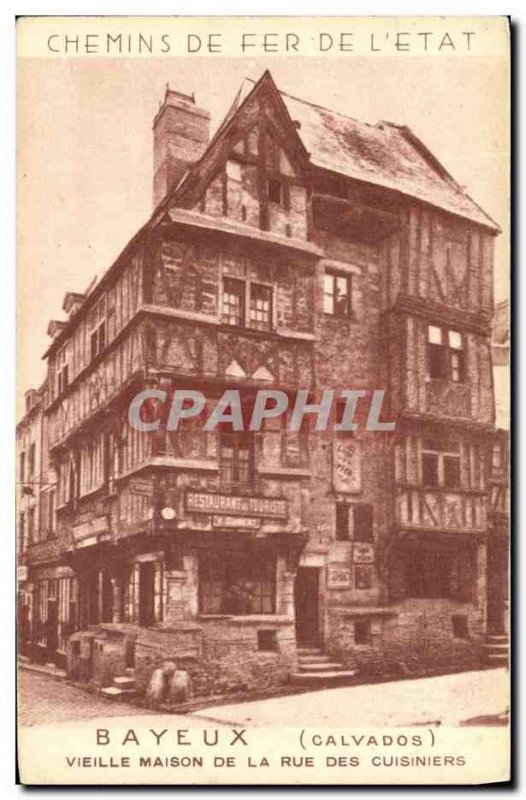 Postcard Old House Old Bayeux De La Rue Des Cooks Railways of State