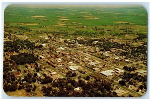 c1960 Air View Buildings Street Road Trees Greeley Colorado CO Unposted Postcard