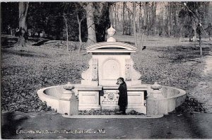 Postcard MONUMENT SCENE Baltimore Maryland MD AJ1809