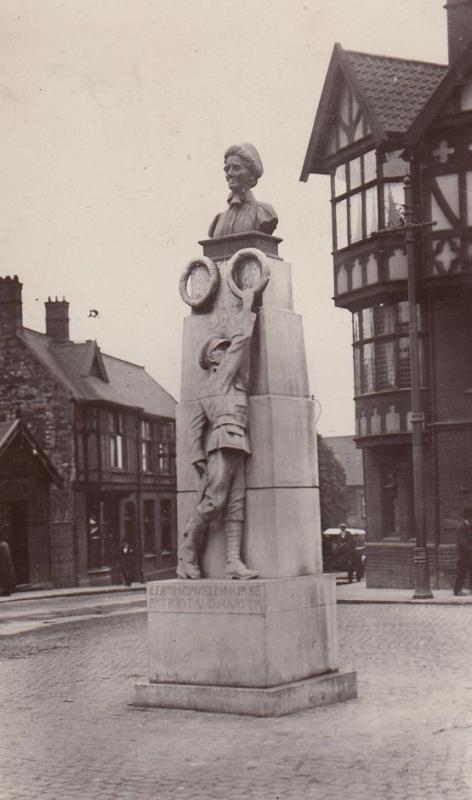 Edith Cavell Memorial Norwich Real Photo  RPC Old Postcard