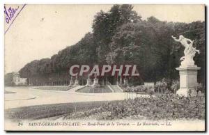 Saint Germain en Laye Old Postcard Roundabout terrace The Rosarium