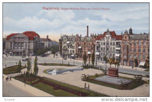 MAGDEBURG, Kaiser-Wilhelm-Platz mit Zentral-Theater, Saxony-Anhalt, Germany, ...