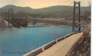 LPS67 BEAR MOUNTAIN New York Hudson River Bridge Hand Colored Postcard