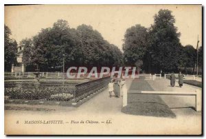 Old Postcard Maisons Laffitte Chateau Square