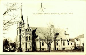 RPPC St Matthews Church Kalispell Montana Real Photo Postcard Cecil B Nixon