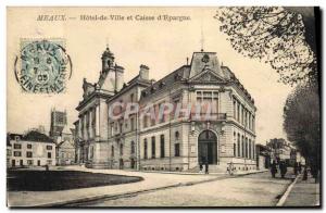 Old Postcard Bank city of Meaux Hotel and Caisse d & # 39Epargne