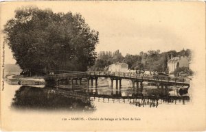 CPA Samois Chemin de halage et le Pont de bois FRANCE (1300912)