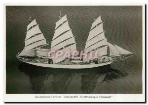 Postcard Modern Zeppelin Aviation Elisabeth Boat Sailboat