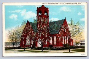 J87/ East Palestine Ohio Postcard c1920 United Presbyterian Church 1186