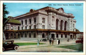 Postcard TRAIN STATION SCENE Denver Colorado CO AO7004